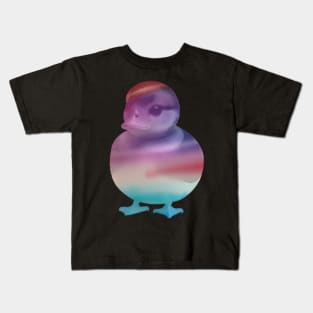 Purple blue watercolor ducky Kids T-Shirt